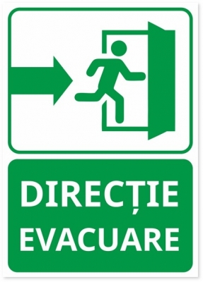 Indicator Usa de evacuare dreapta, 148x210mm